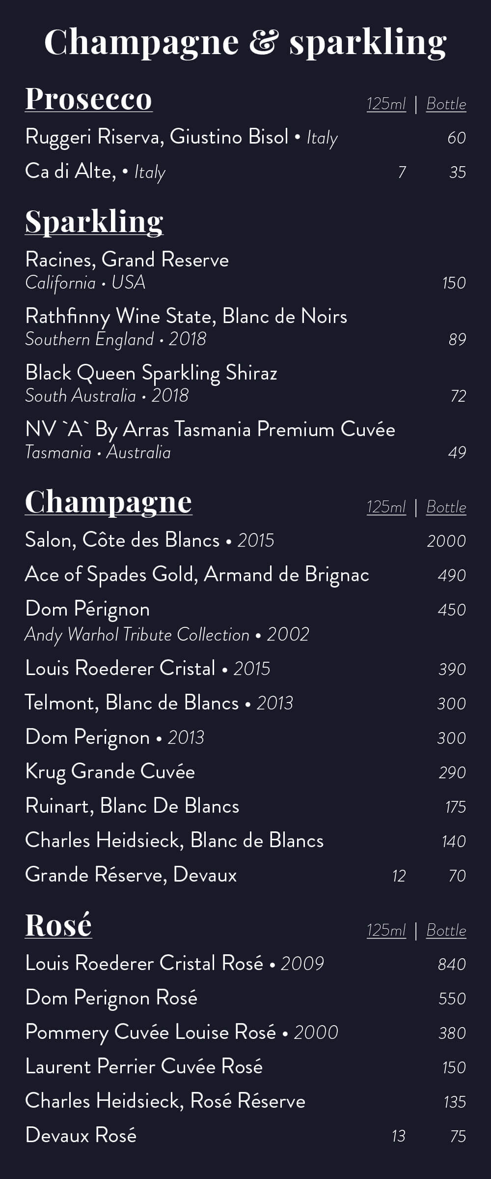 Heliot Steak House Wine List - Page 2